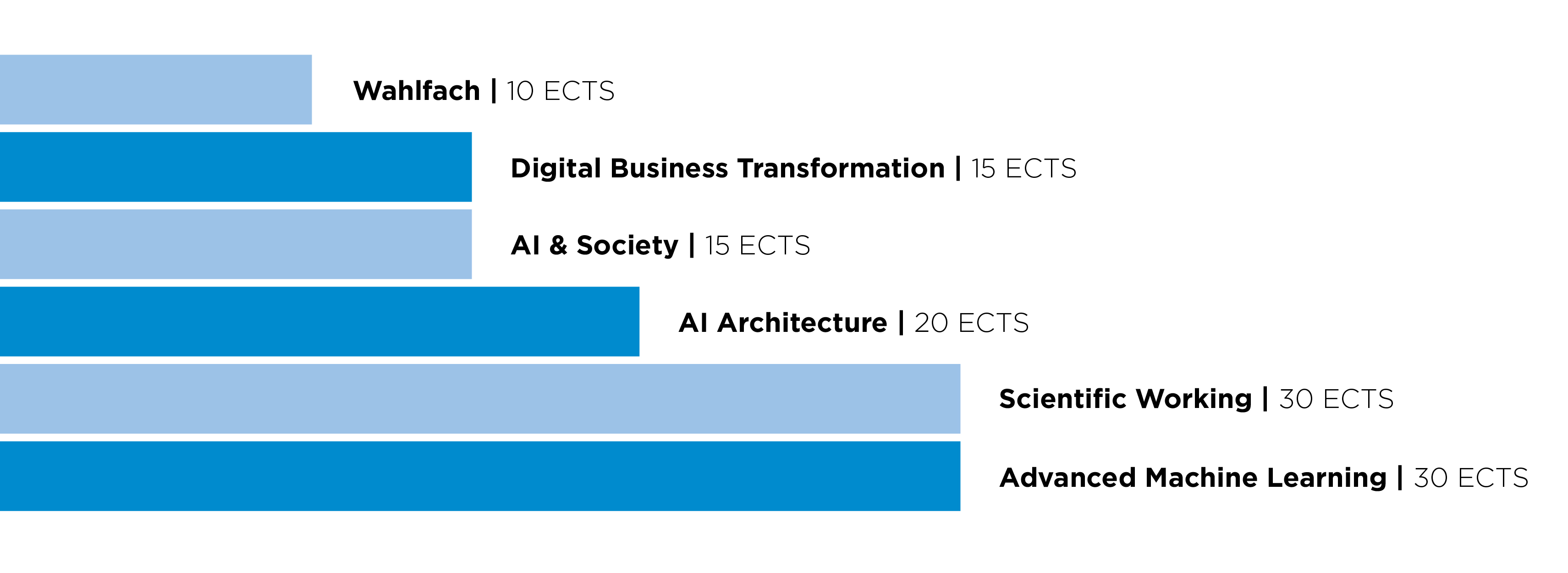 Grafik des Studienplans Data Intelligence