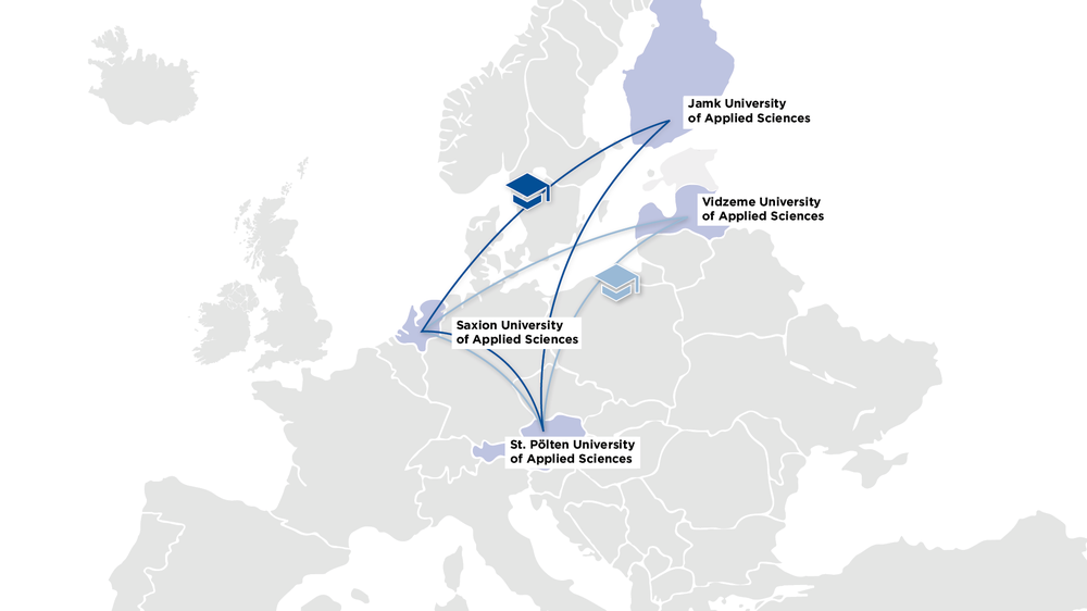 4 Studienstandorte der Joint Master an der USTP – University of Applied Sciences St. Pölten 4 Studienstandorte der Joint Master an der USTP – University of Applied Sciences St. Pölten