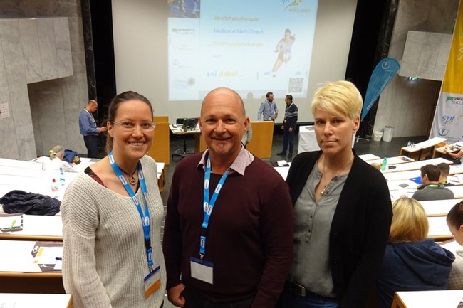 DozentInnen des Studiengangs Physiotherapie Anita Kiselka, Andreas Stübler und Barbara Wondrasch
