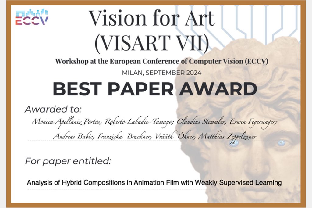 AniVision gewinnt Best Paper Award auf der ECCV