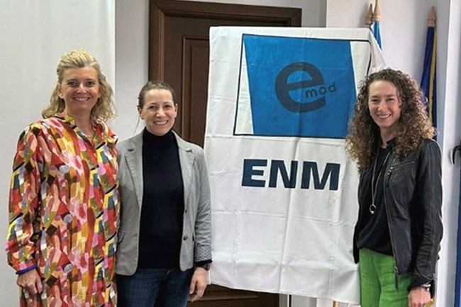 Veroniqué Fromont (Vorsitzende von ENM, University Karel de Grote, Antwerpen), Julia Glösmann (FHSTP), Romana Eva Jurkowitsch (FHSTP)