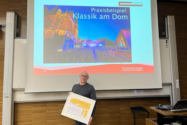 Green-Events-Experten Gerhard Kampits an der FH St. Pölten