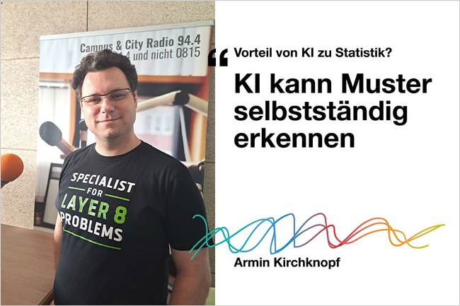 Armin Kirchknopf im Tonstudio der FH St. Pölten