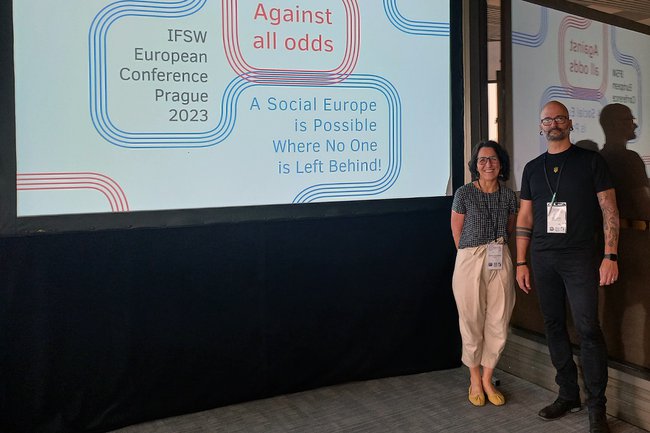 Christine Haselbacher und Enric Torras in Prag