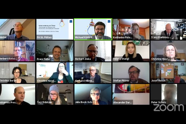 Über 80 Teilnehmer*innen nutzten die Möglichkeit, an der interaktiven Podiumsdiskussion wissen.vorsprung der FH St. Pölten teilzunehmen