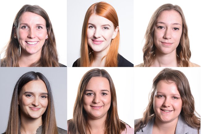 oben von li. nach re.: Bettina Kapeller,  Pia Steurer, Anja Mühlegger,  unten von li. nach re.: Tanja Stepanovic, Tina Montibeller, Daniela Pulz