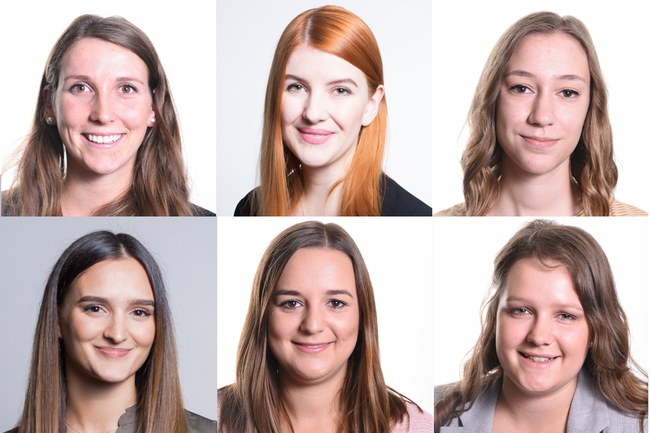 oben von li. nach re.: Bettina Kapeller,  Pia Steurer, Anja Mühlegger,  unten von li. nach re.: Tanja Stepanovic, Tina Montibeller, Daniela Pulz