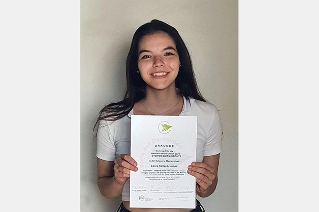 Laura Kaltenbrunner schafft es auf die Shortlist für den Preis Nachwuchsforscherin 2021 – BVM/VMÖ/SWISS INSIGHTS