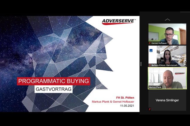 Im Gastvortrag für Studierende des Master Digital Marketing & Kommunikation sprachen Markus Plank, IAB-Präsident und Geschäftsführer von adverserve und Gernot Hofbauer, Digital Implementation Manager