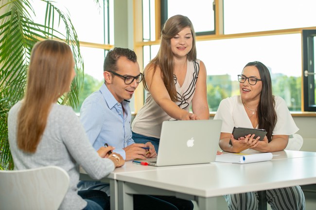 Studierende an der FH St. Pölten