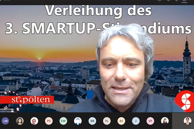 Begrüßung von Raffaseder Hannes, die Stadt St.Pölten, SMARTUP, Teilnehmer