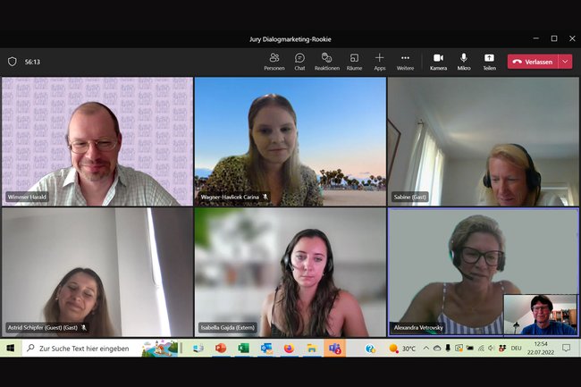 Jurysitzung zum Dialogmarketing-Rookie 2022