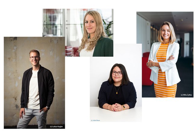 Absolvent*innen des Bachelor-Studiengangs "Marketing & Kommunikation"