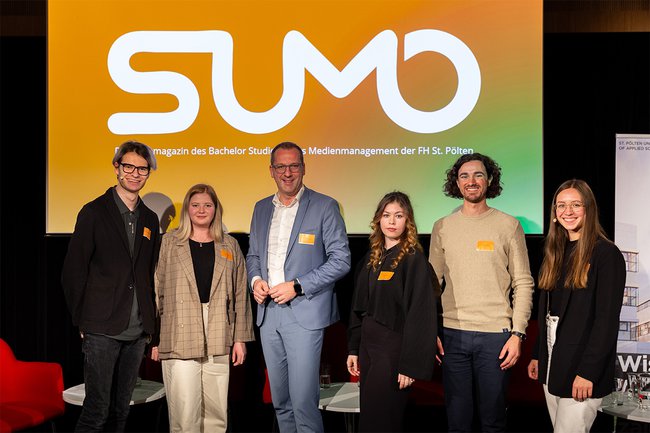 v.l.: Bernd Benedikt Richter, Lisa Ladstätter, Daniel Lohninger, Valerie  Schmid, Lukas Bayer, Mirjam Schwarz