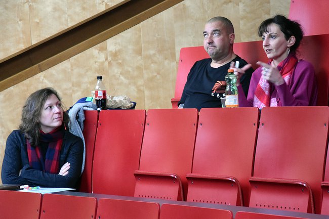 Christine Schmid mit Expert*innen der Sozialen Arbeit