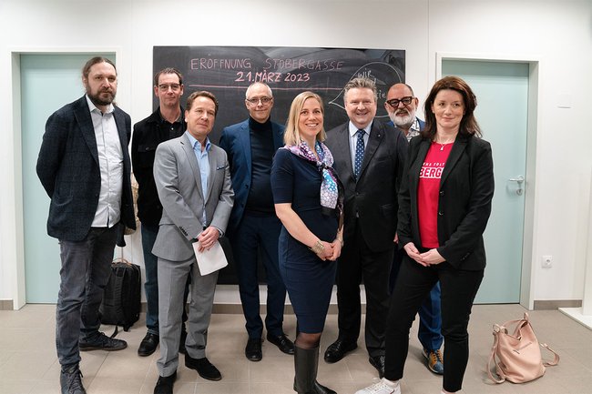 Die Podiumsgäste mit Bgm. Michael Ludwig