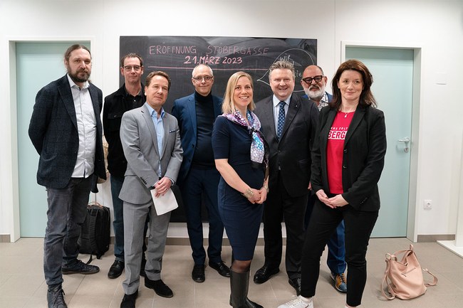 Die Podiumsgäste mit Bgm. Michael Ludwig