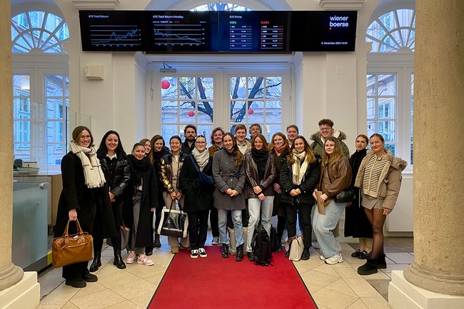 Der Master Digital Business Communications besuchte die Wiener Börse