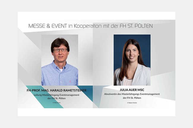 Das Fachmagazin Messe & Event veröffentlich regelmäßig Masterarbeiten aus dem Lehrgang Eventmanagement.