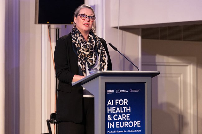 Eva Turk from CDHSI attended a high-level meeting on artificial intelligence (AI) in health
