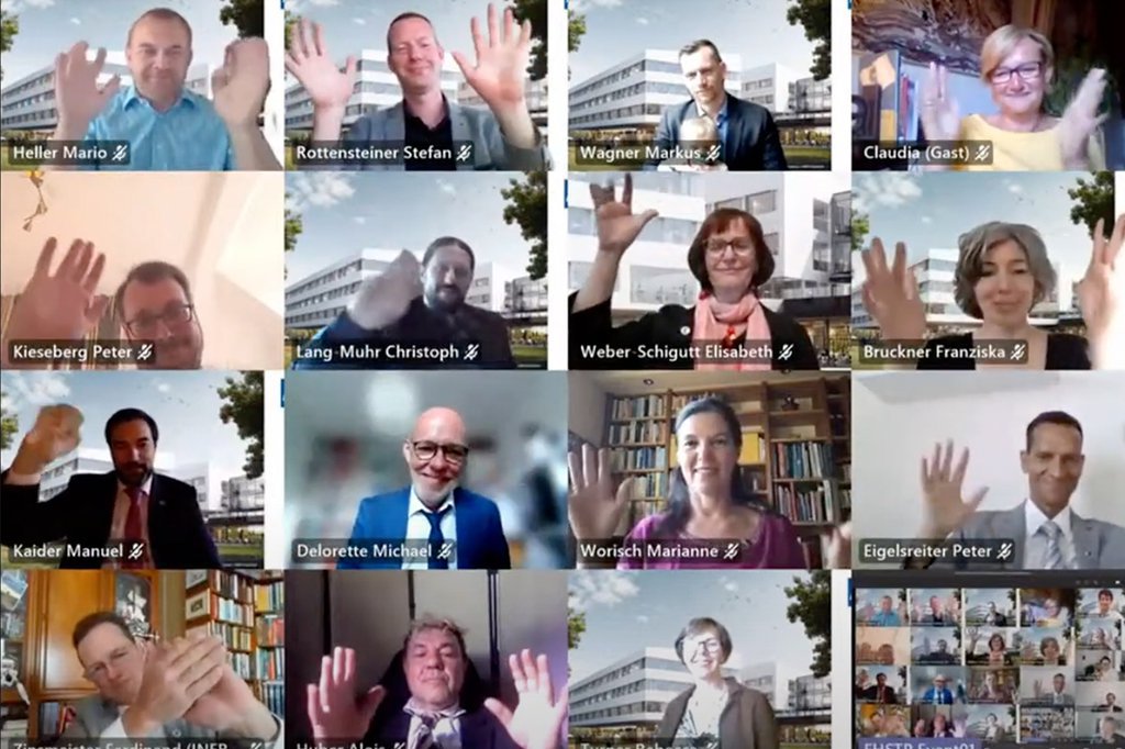 Screenshot from the ceremony