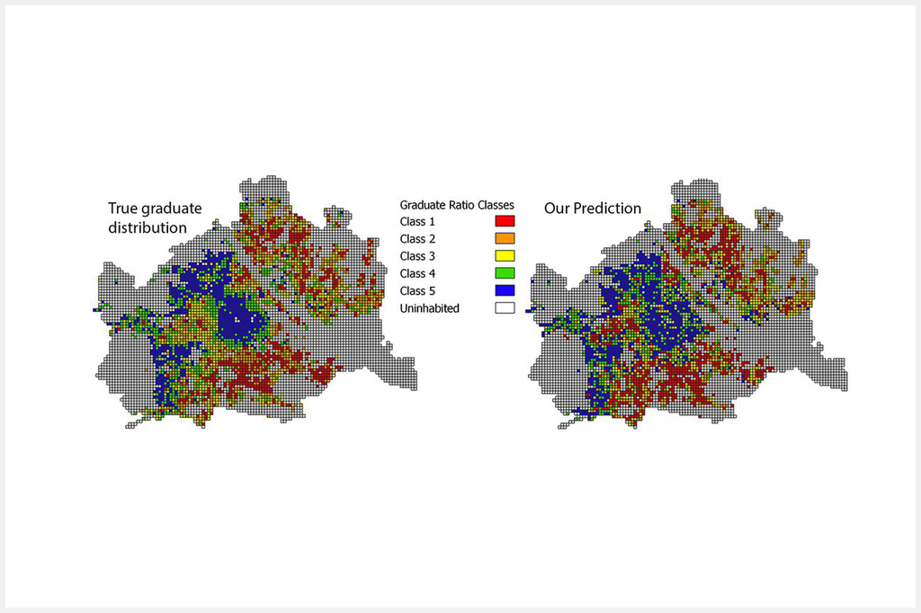 Satellite Images Display University Graduate Ratio