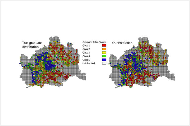 Satellite Images Display University Graduate Ratio